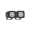 Westin Automotive QUADRANT LED AUXILIARY LIGHT 3IN X 2.5IN FLOOD W/5W CREE (SET OF 2) BLACK , HARNESS & BRACKETS INCL 09-12252B-PR